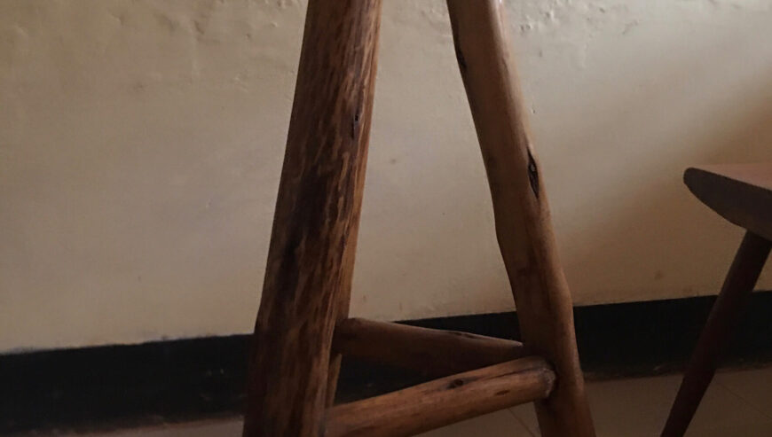 Long wooden kitchen stool